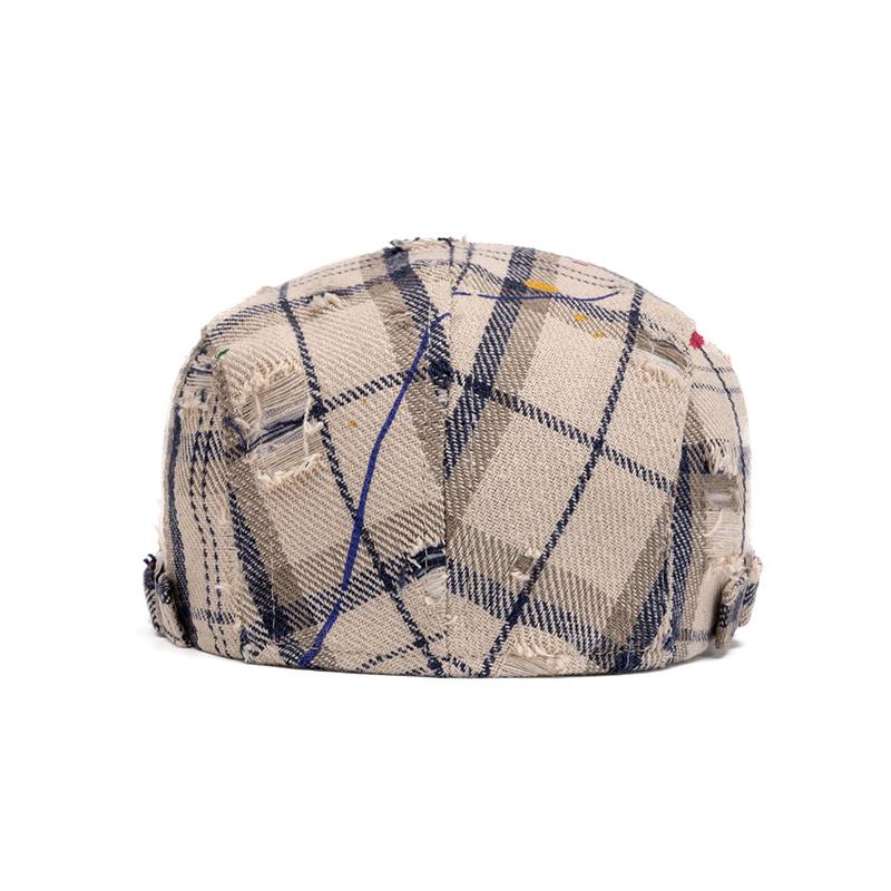 Кепка в клетку в стиле ретро, женская восьмиугольная кепка, весна-лето, кепка газетчика