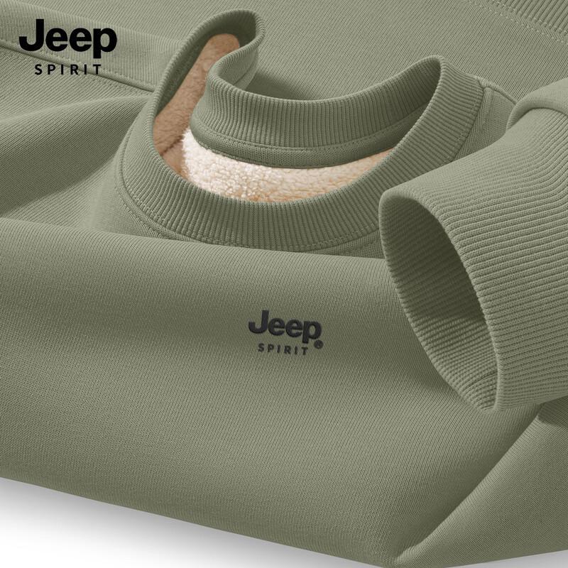 Мужской свитшот JEEP SPIRIT с флисовой подкладкой и круглым вырезом