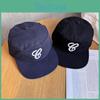 Black Embroidery Retro Cotton Cap Letter Design Breathable Streetwear Material