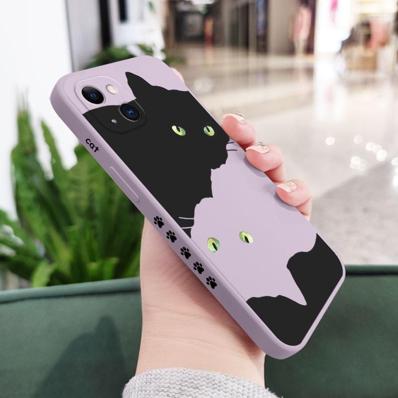 Чехол для телефона «Обнимающийся котенок» для iPhone 16 15 14 13 12 11 Pro Max Mini X XR XS MAX Plus
