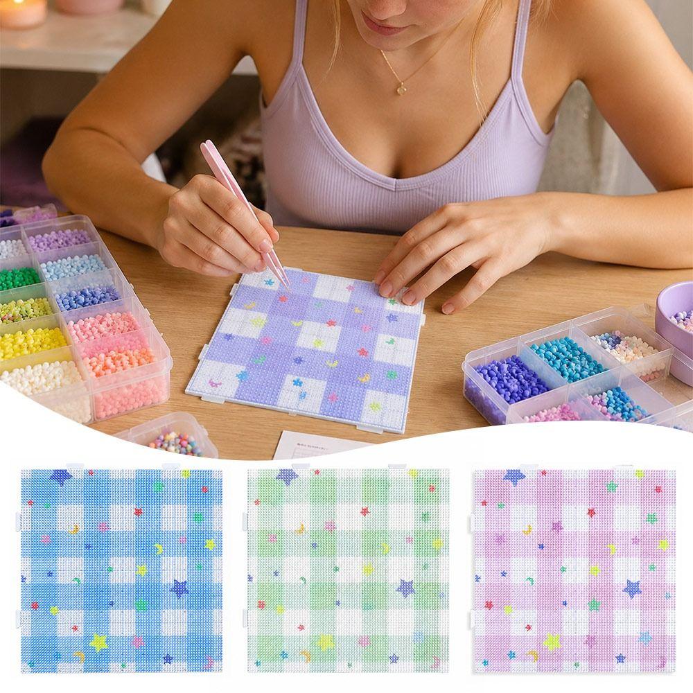 Reusable Fuse Beads Pegboards Heat Resistant Square Bead Boards New Craft Pegboards Puzzle Making