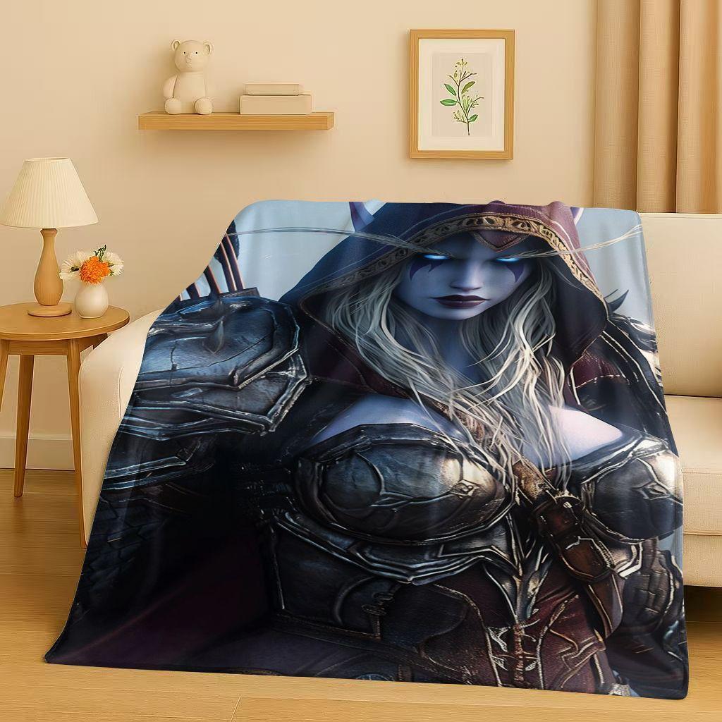 HD WOW World of Warcraft Игра Охотник на демонов Артас Мультяшное Фланелевое Одеяло, Ультра Мягкий Плюшевый Плед для Дома Спальни Кровати Дивана