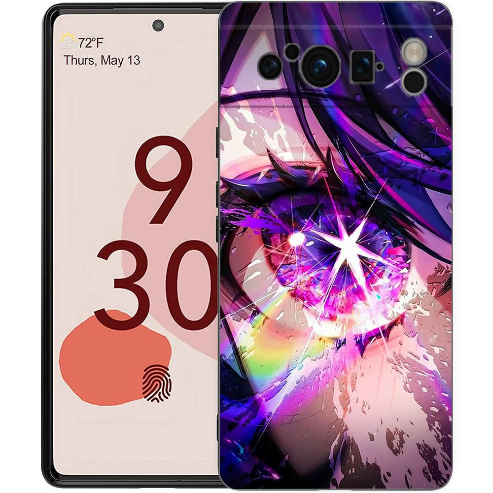 Чехол для телефона Google Pixel 8 A 7 6 Pro 6A 5G черный мягкий противоударный чехол силиконовый TPU чехол с рисунком милых глаз