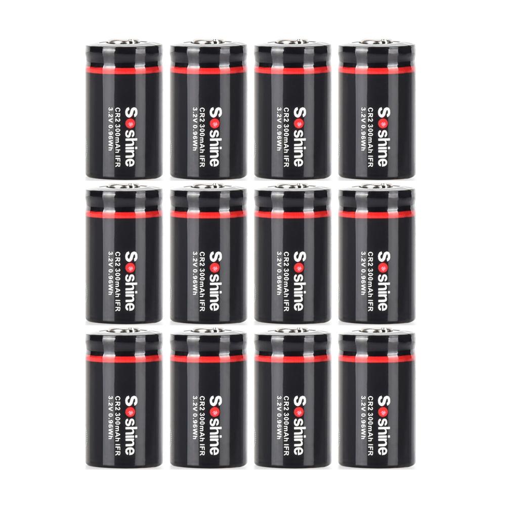 Soshine CR2 LiFePo4 Rechargeable Battery and 3.2V LiFePo4 Battery Charger 300mAh 15266 2000 Time Discharge Cycle Batteries Toys