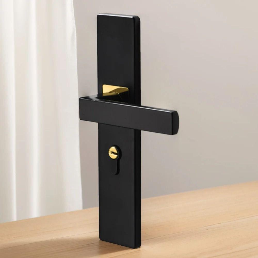 Universal Door Handle Lock Keys Set Square Door Knob Door Stop Bedroom Door Lock Washroom