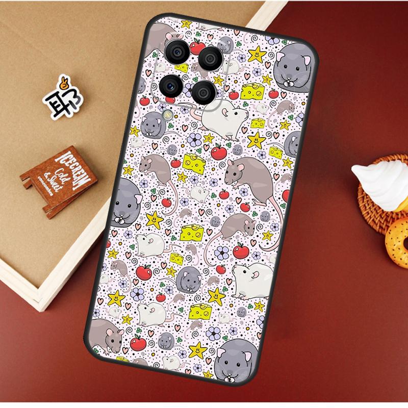 Милый Мультяшный Животный Крыса Чехол Для Samsung Galaxy M55 M35 M15 M56 M36 M16 M06 M31 M13 M33 M53 M12 M32 M52 M14 M34 M54