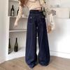 Свободные джинсы для женщин на осень и зиму. Новые широкие брюки с высокой талией, ленивые и универсальные.