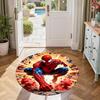 Spider-man Round Floor Mat Design for Dining Room Entryway Decorate room Hallway Antislip Round Carpet Decorate Offices