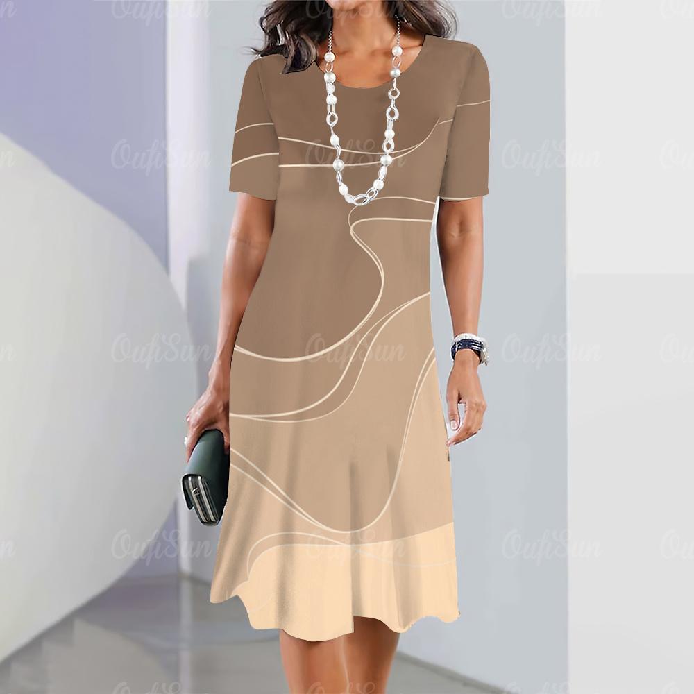 Новые женские платья в полоску с принтом, элегантные повседневные платья с коротким рукавом, модные женские платья больших размеров Y2k