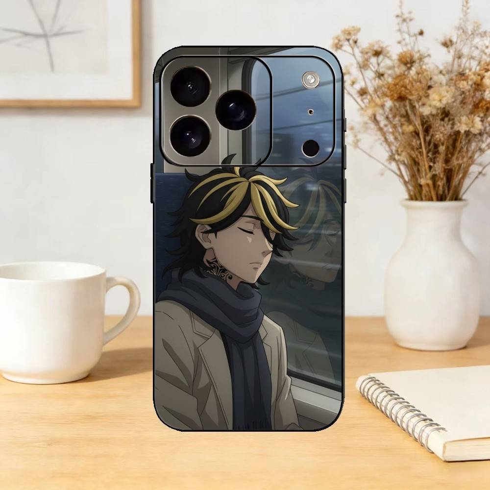 K-Казутора H-Ханемия Тигр Чехол для телефона для iPhone 17,16,15,14,13,12,11 Plus,Pro Max,SE4 Мягкий силиконовый Черный чехол