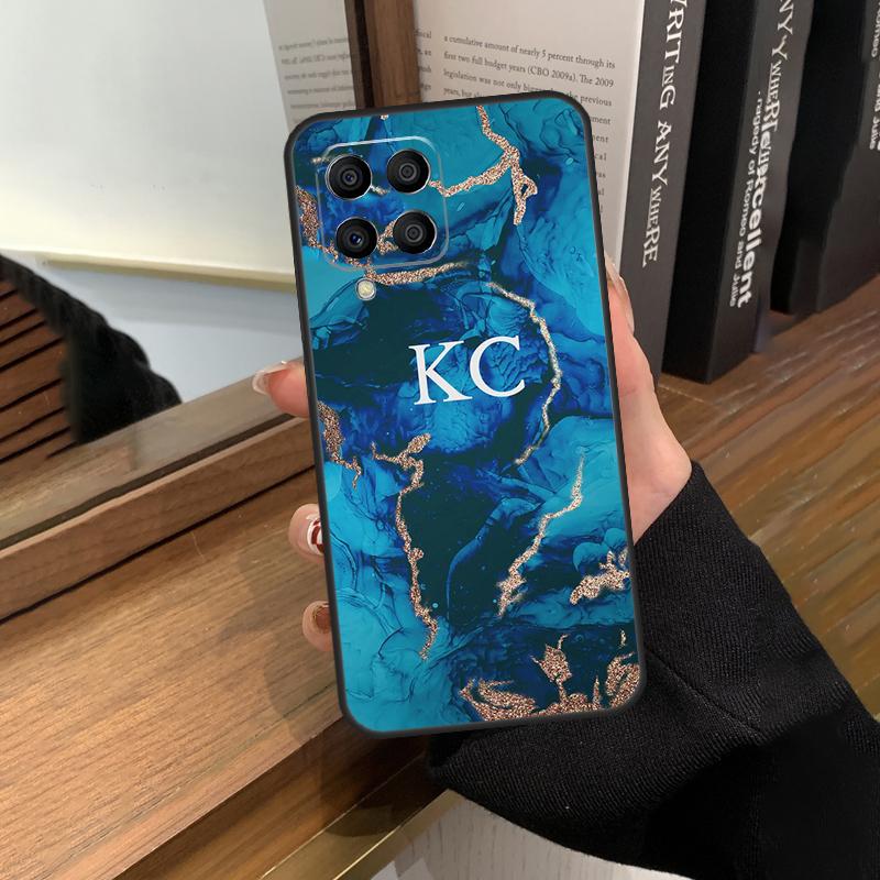 Персонализированные инициалы с именем на заказ для Samsung Galaxy M13 M23 M33 M53 M21 M31 M51 M30s M20 M12 M32 M52 M14 M34 M54 Чехол для телефона