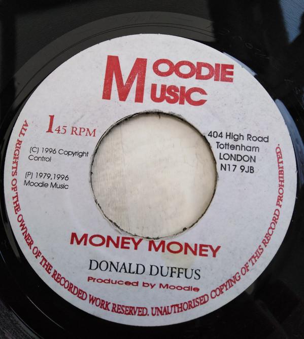 7-дюймовая пластинка DONALD DUFFUS Money Money NONE Moodie Music 1996 UK Регги Ска Даб Б/у