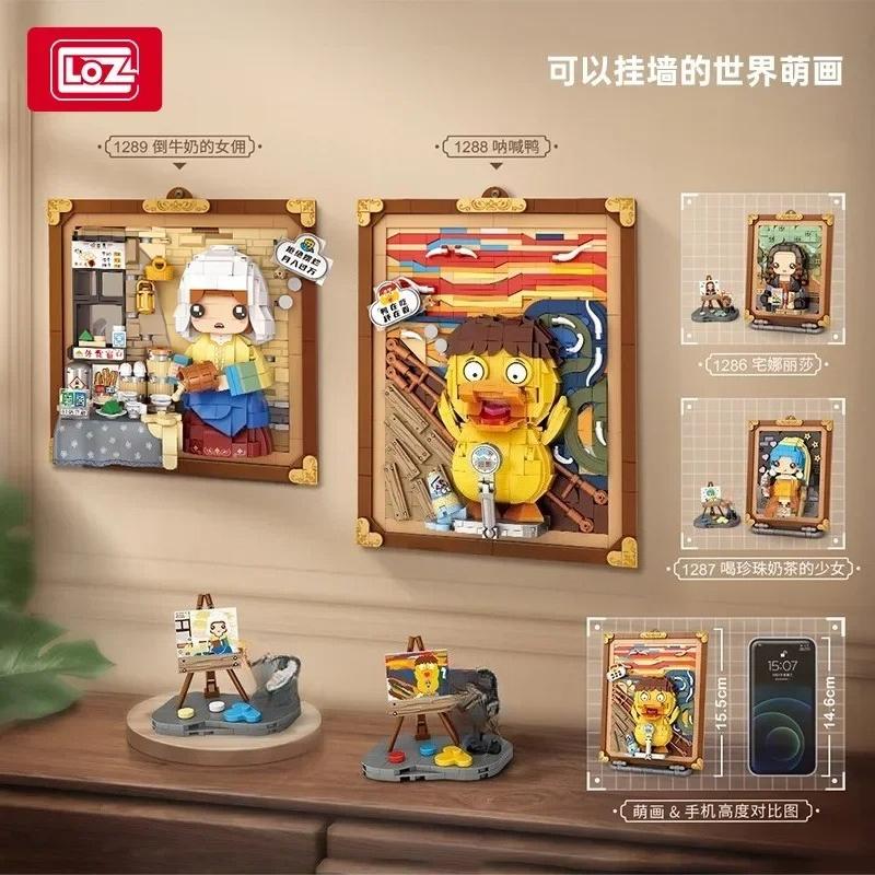 Loz Blocks Веселые Творческие 3D Рисование Кошка Образовательные Строительные Кирпичики Арт Игрушки Для Девочки Подарок Новогодний Подарок Рождество Санта
