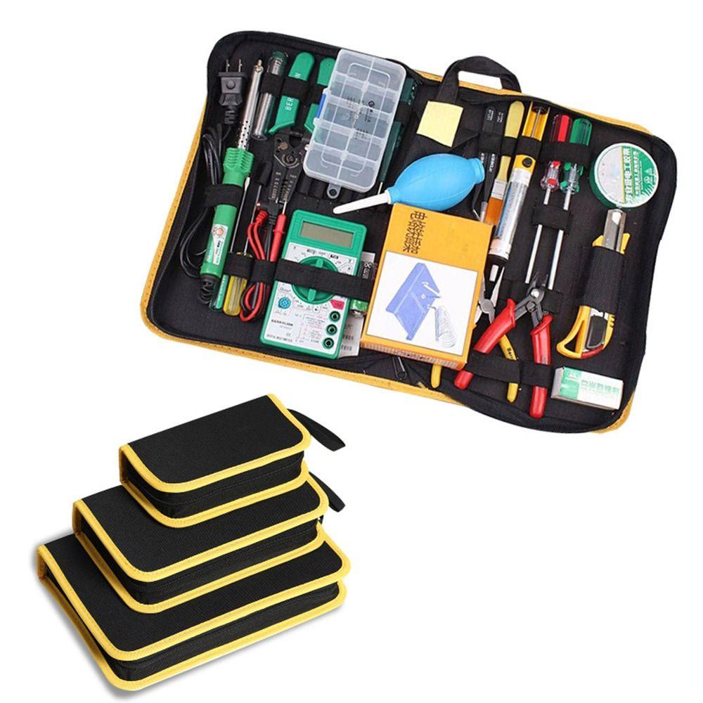 Soldering Iron Pouch Repair Tool Bag Oxford Canvas Water Proof Screwdriver Organizer Wear-resistant High Capacity