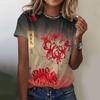 2024 Fashion Printed Cartoon Pattern Women's T-shirt Street Comfortable Loose Casual Round Neck Short Sleeve Top