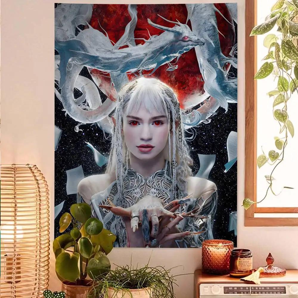 Singer Grimes Colorful Tapestry Wall Hanging Hanging Tarot Hippie Wall Rugs Dorm Wall Art Decor