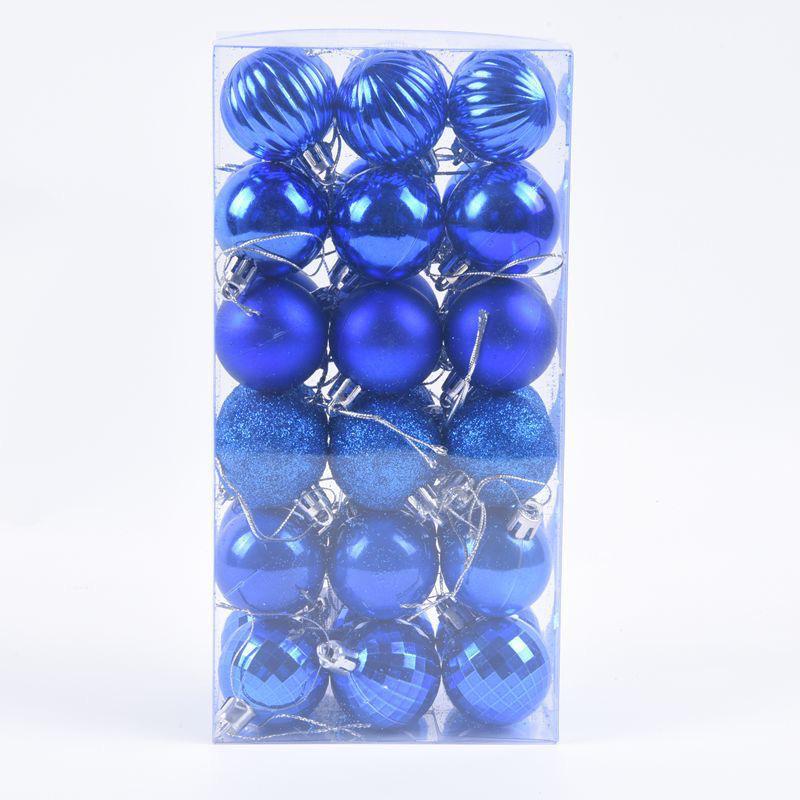 Блестящие 4-сантиметровые подвески в виде рождественских шаров (Упаковка 36 штук)