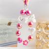 Красочный бант в форме сердца с бусинами, цепочка для телефона, анти-потеря, ремешок на запястье, универсальный ремешок для мобильного телефона, симпатичное украшение для сумки Keychian