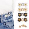 Съемная утяжка для брюк с жемчужным цветком, пряжки для талии без шитья для свободных джинсов, мгновенная посадка по фигуре, пуговицы, булавки, утяжка для брюк
