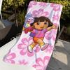Cartoon D-Dora the E-Explorer Towel For Swim Yoga Gym Quick Drying Soft and skin-friendly Beach Towels All-Season