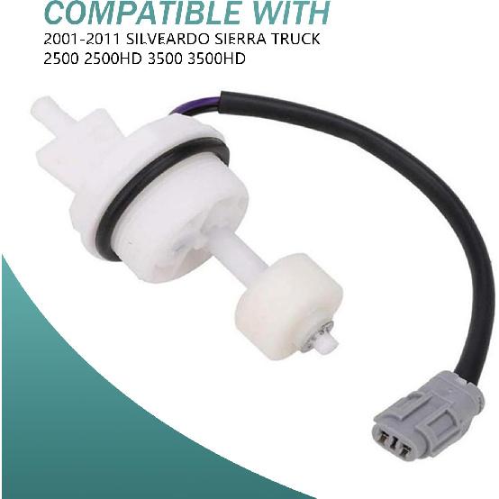 Car Water in Fuel Indicator Sensor, 6.6L V8 Duramax Engine Fuel Filter Sensor Replacement OEM #12639277, Compatible with 2001-2011 Silveardo Sierra