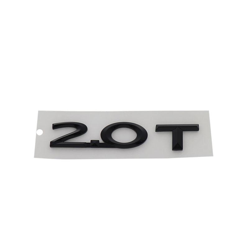 3D Premium 2.0T 2.0 T Letters for Car Fender Trunk Rear Bonnet Decal Emblem Badge Sticker