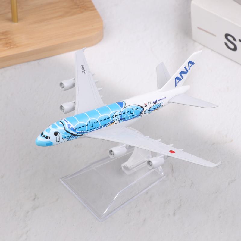 1 Набор Синяя Морская Черепаха Airbus 380 A380 Airways Металлический Сплав Литой Самолет 16 См Самолет Air Japan Ana Airlines Модель Самолета Игрушка