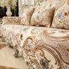 Chenille Jacquard Fabric Sofa Cover European Luxury Living Room Decorate Sofa Cushion Four Seasons Universal Anti-slip Slipcover