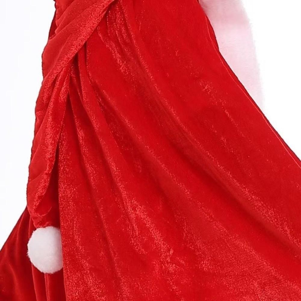 Red Color Hooded Cloak Shawl Unisex Christmas Cloak New Cosplay Cape Christmas Party