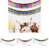 Eye-catching Vertical Stripe Dark Color Rainbow Banner For Festive Party Atmosphere
