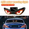 Portable Solar Triangular Demon's Eye LED Light, Car Window Lamp for Trucks & Small Vehicles, Front Rear Windshield Dynamic Decor Warning Night Light