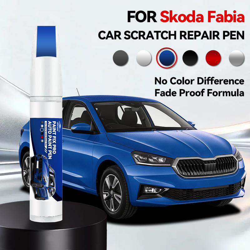 Для Skoda Fabia 1999-2025 6Y 5J NJ HB Ремонтная ручка для краски Подкраска Удаление царапин Сделай сам Автоаксессуары Черный Белый Серебристый Синий Красный