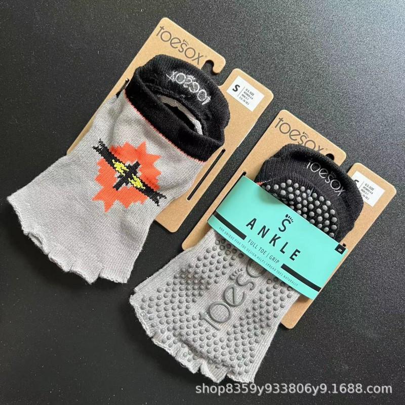 Non-Slip Toe Socks Pilates Yoga Gym Half Cotton Short Tube Women Youth