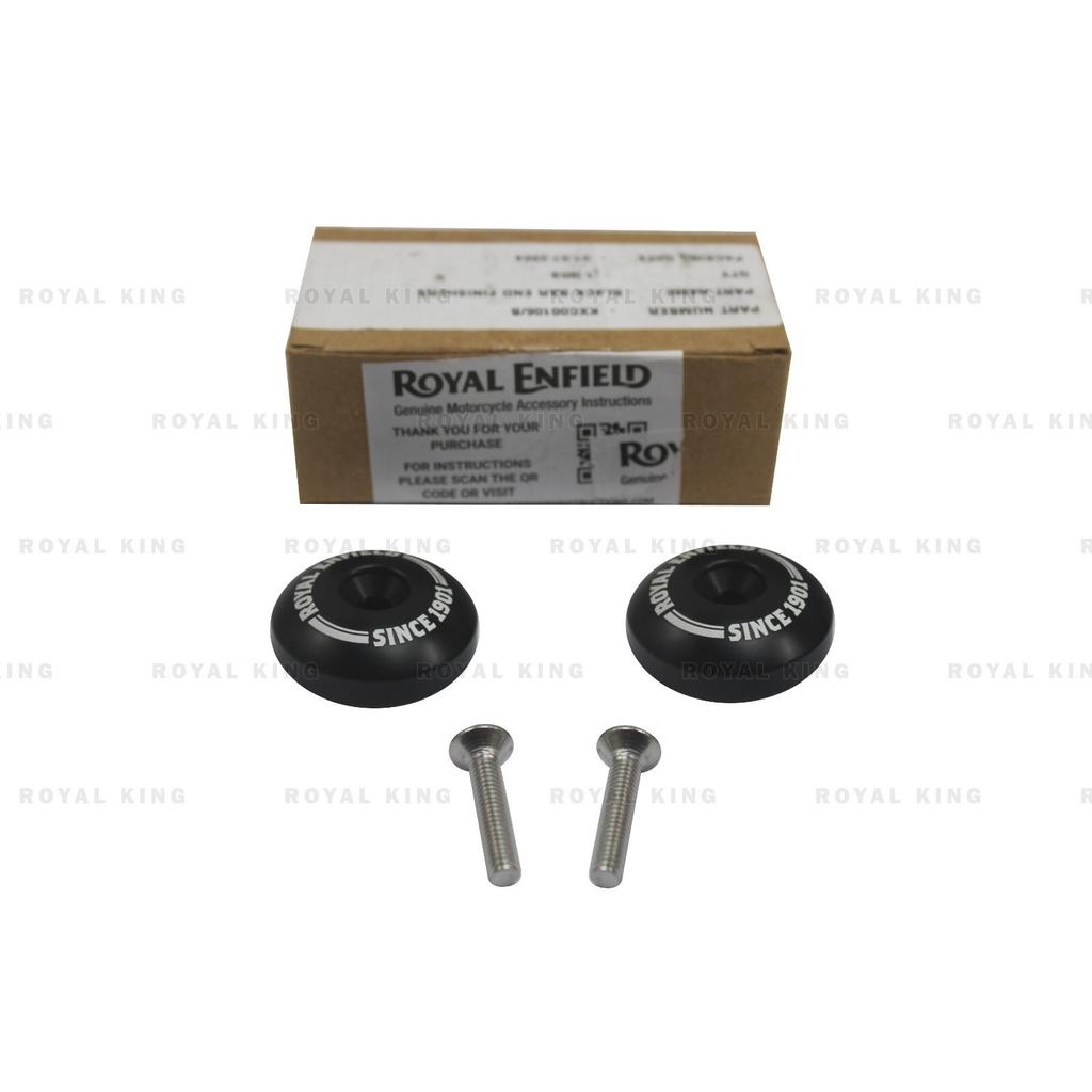 Round Bar End Mirror With "Finisher Fit For Royal Enfield Continental GT 650"