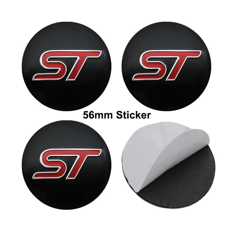 4pcs 56mm Car Styling Wheel Center Hub Caps Stickers Badge For Ford Focus Mk2 Mk3 Mondeo Fusion Explorer Escape Shelby EdgeWI1 