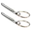 Stainless Steel Keychain Pocket Clip Home Camping Key Ring Clasp Carabiner Hanging Buckle Key Ring Holder for Men Women