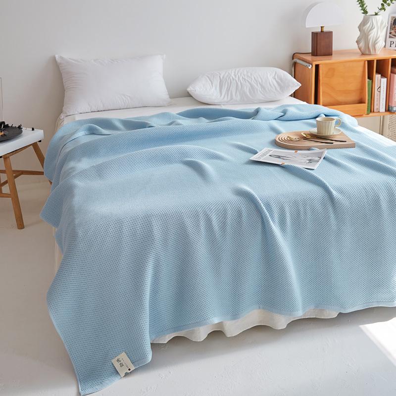 Тонкое вафельное клетчатое хлопковое одеяло для кровати, марлевое полотенце, одеяло, королева, стеганое покрывало, плед, чехол для дивана, постельное белье