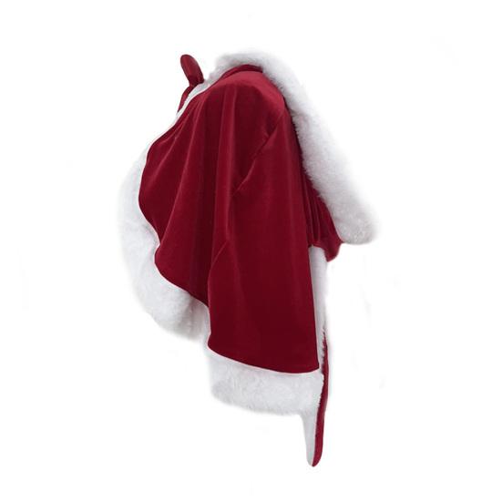 Cosplay Shawl Color Matching Rabbit Shape Hooded Thick Warm Soft Plush Christmas New Year Party Santa Claus Cape Bunny Girl Cloak Unifrom Costumes