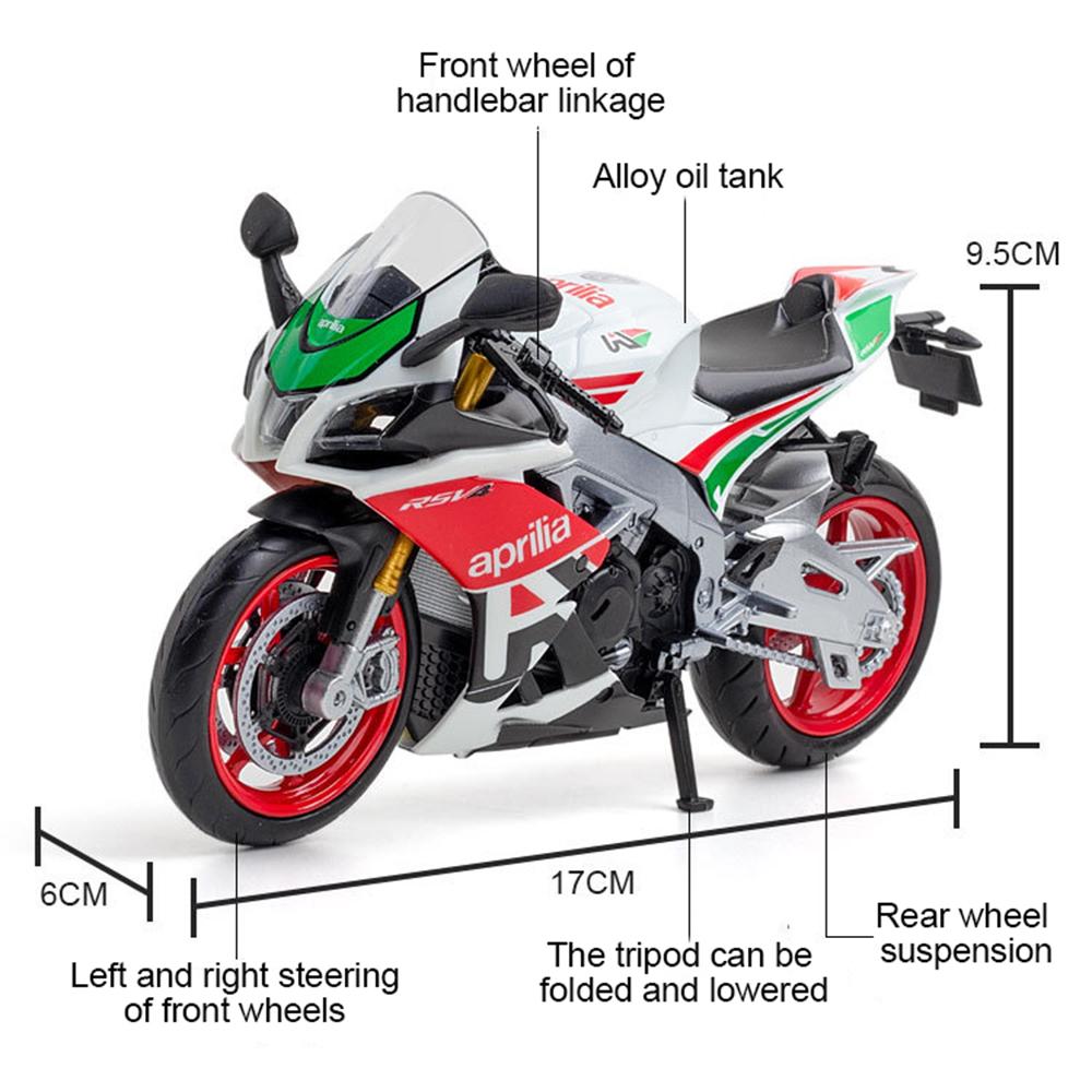 1/12 сплава, литья под давлением Aprilia RSV4 RR1000, модель игрушечного автомобиля для мотоцикла, автобайк, амортизатор, внедорожный автоцикл, игрушки, подарочная коллекция
