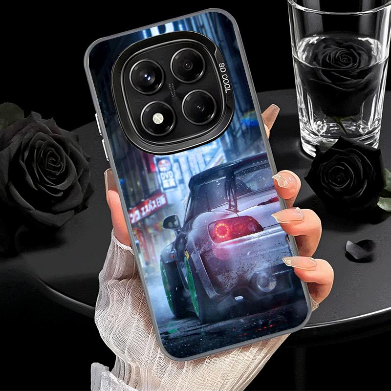 Япония JDM Спортивные Автомобили Тема Мягкий Чехол для Телефона для Xiaomi Redmi Note 13 14 15 Pro Plus 12S 12 11S 11 11T 10S 10 Ударопрочный Чехол Ba