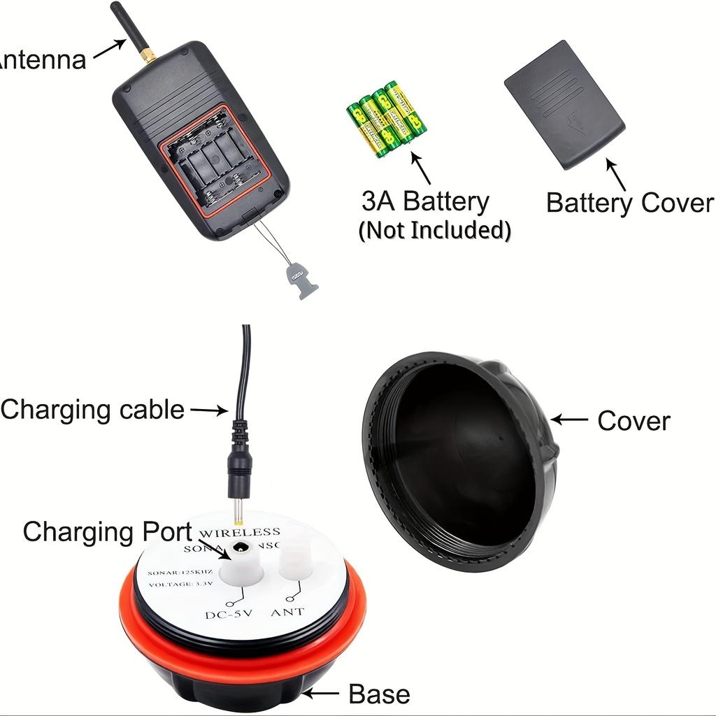 Продвинутый USB Перезаряжаемый Эхолот Звуковой Эхолот Искатель Глубины для Морской и Пресноводной Рыбалки