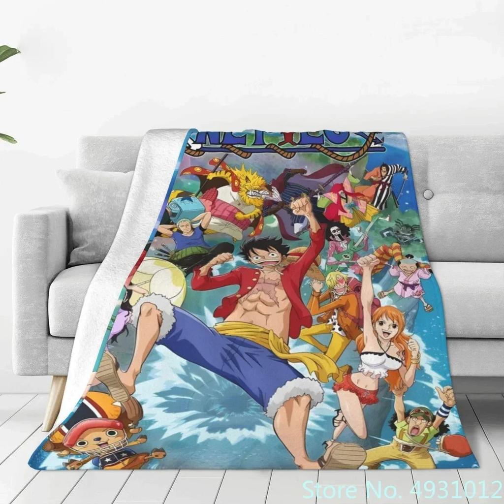 Японские Аниме One Piece Пледы на Кровать Диван Кондиционер Покрывало для Сна Постельное белье Плед-бросок Luffy Простыня Для Детей