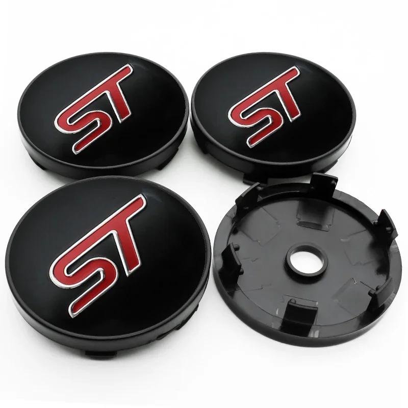 4pcs 60mm Car Styling Wheel Hub Center Caps Rim Cover Badge Emblem For Ford ST Focus Fiesta Ranger Mondeo Kuga Mustang Transit