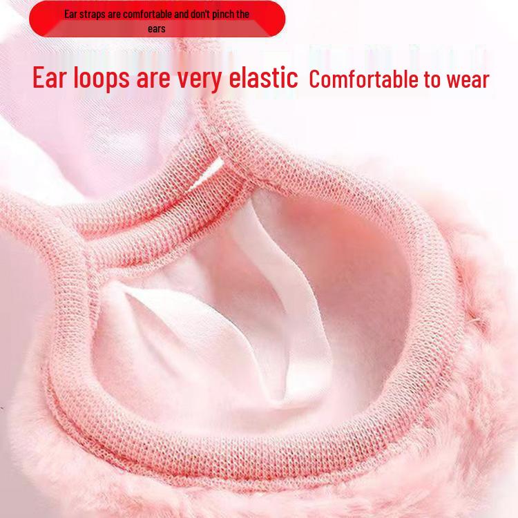 Children's Winter Windproof Face Mask: Thick, Breathable, Ear-Protecting, Washable for Outdoor Use.