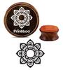 Printtoo Round Floral Pattern Wooden Rubber Stamp Scrap-booking Craft Stamps-2