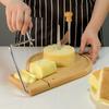 Cheese Curler Wheel Slicer Stainless Steel Cheese Shaver Cutter Hard Cheese Chocolate Beech Wood Base Flower Maker Tool