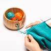 Wooden Yarn Bowl Knitting Storage Basket Wool Holder Organizer With Handmade Holes DIY Knitting Crochet Weaving Tool