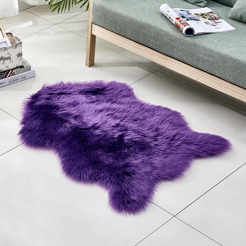 Modern Euro-Style Imitation Wool Long Pile Floor Mat for Living Room or Bedroom