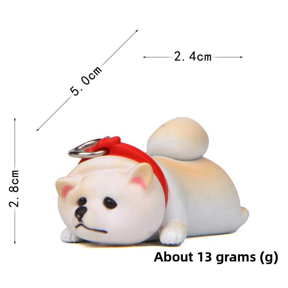 Cute Cartoon Lying Posture Shiba Inu Mini Doll Model
