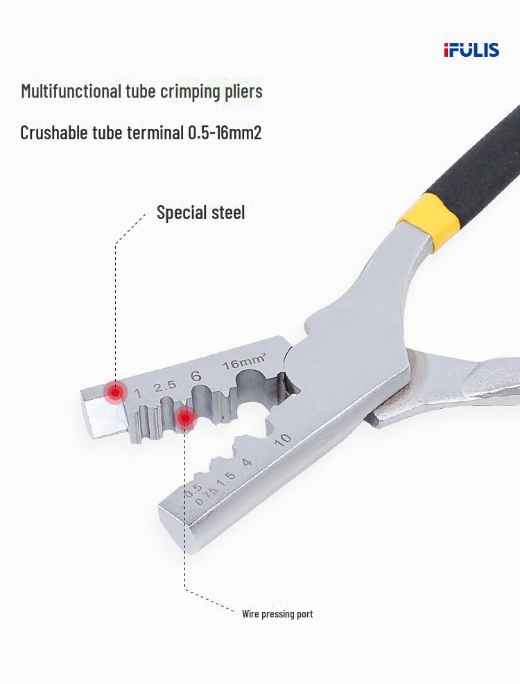 PZ0.5-16 Немецкие клещи для обжима медных трубок для электриков (Терминал холодного прессования VE)